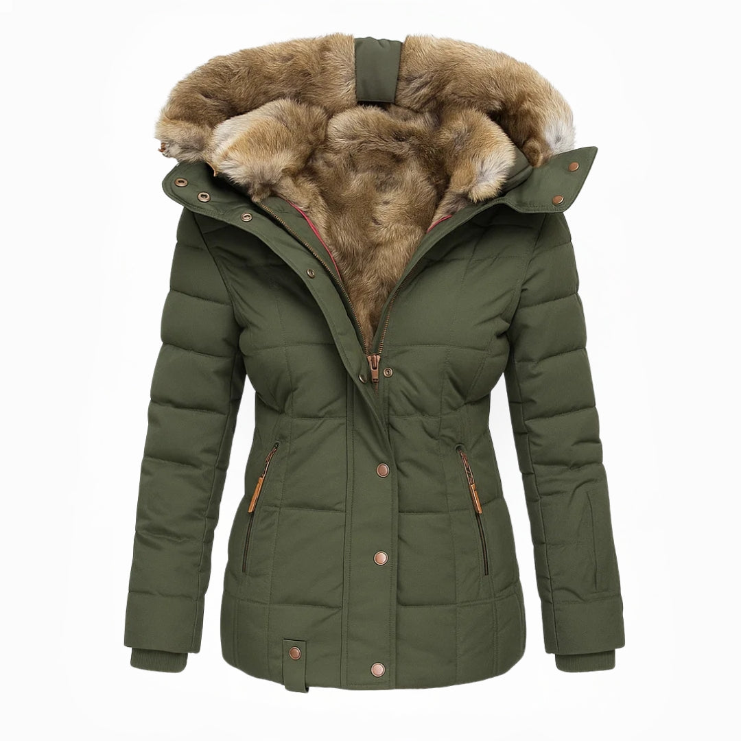 Hooded Quilted Winter Coat for Women