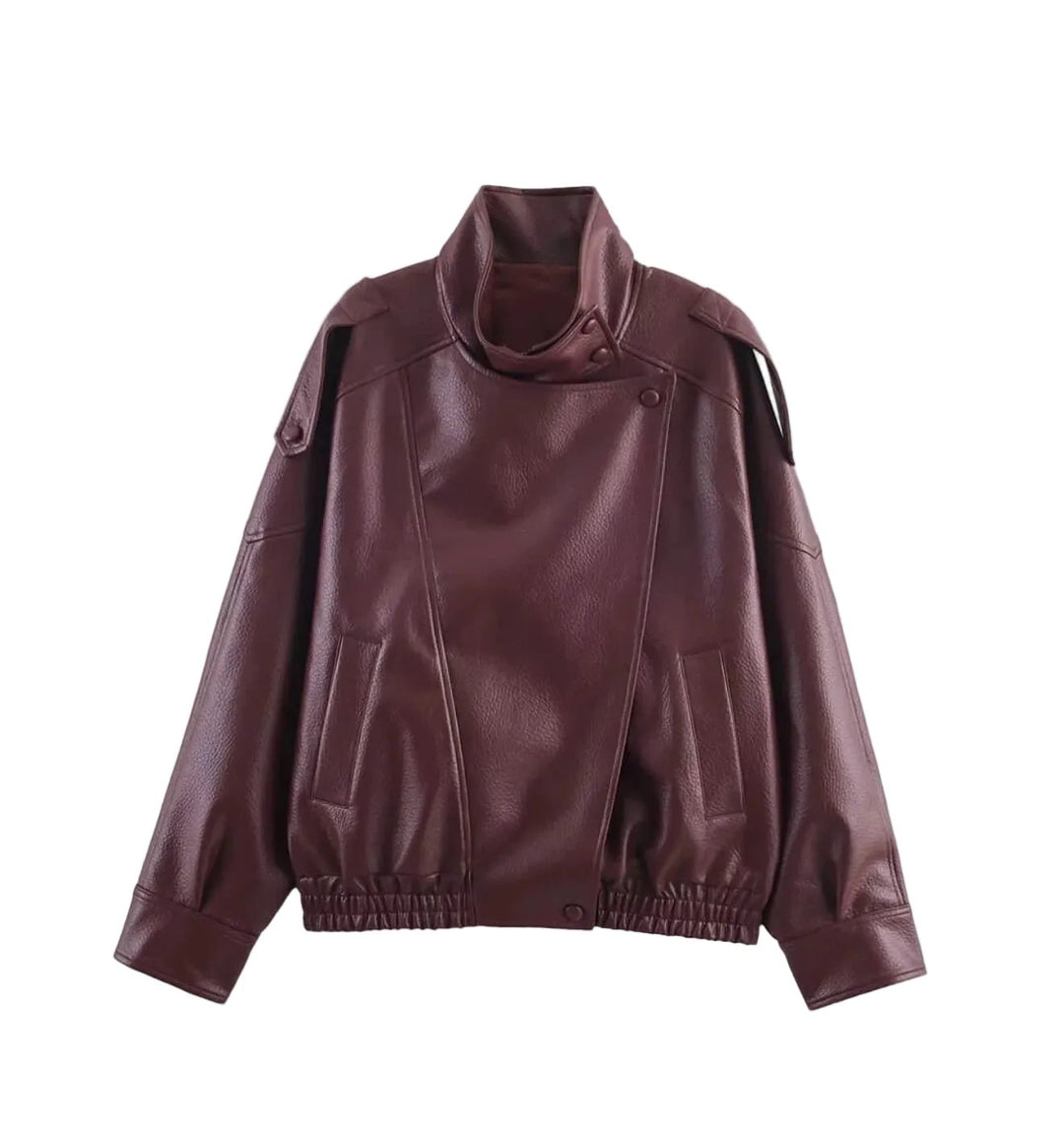 Faux Leather Jacket for Women
