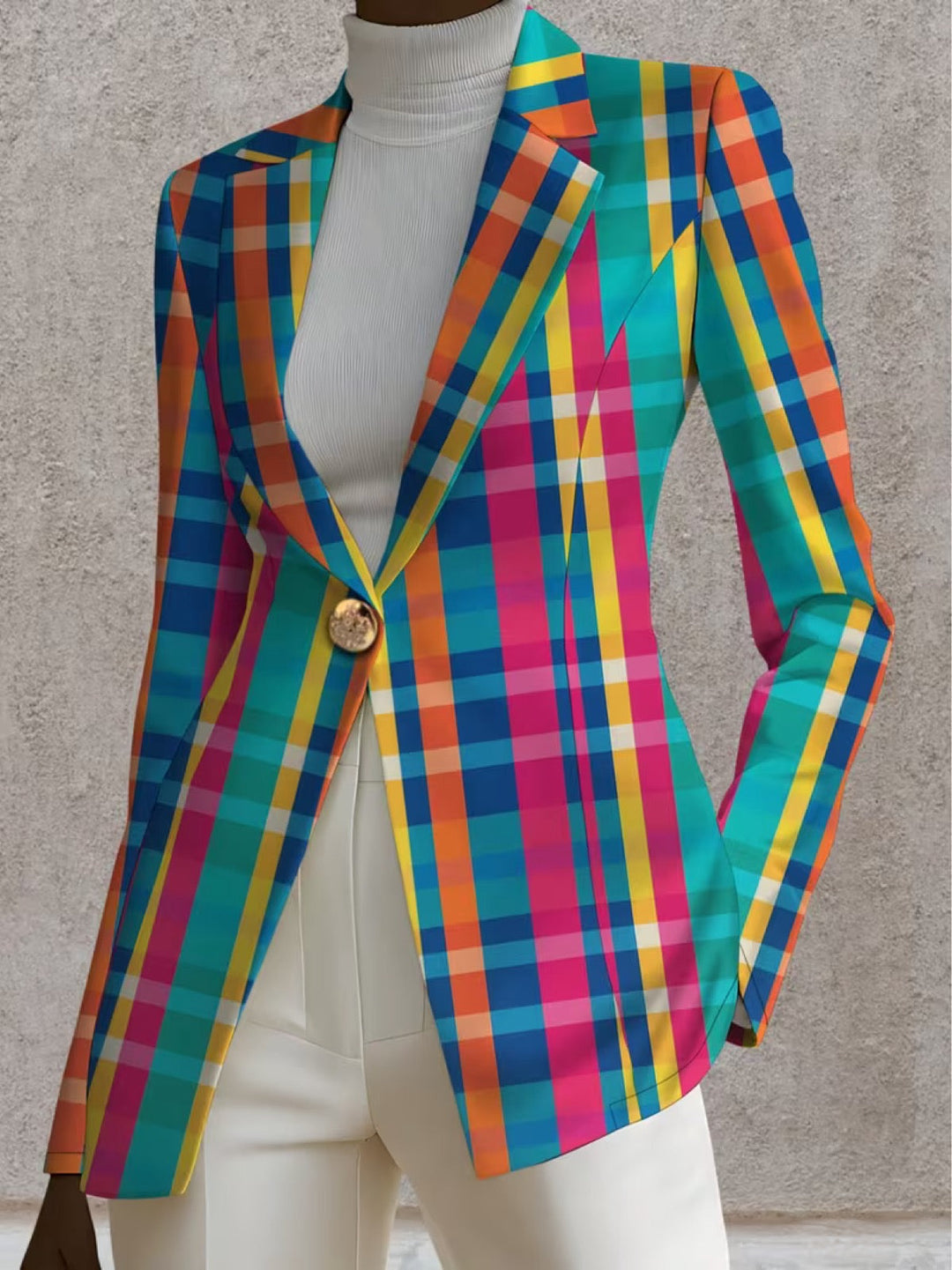 Plaid Blazer for Women