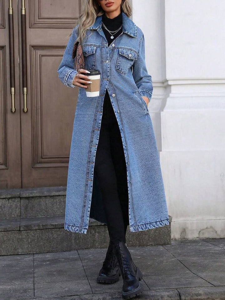Long Denim Jacket for Women