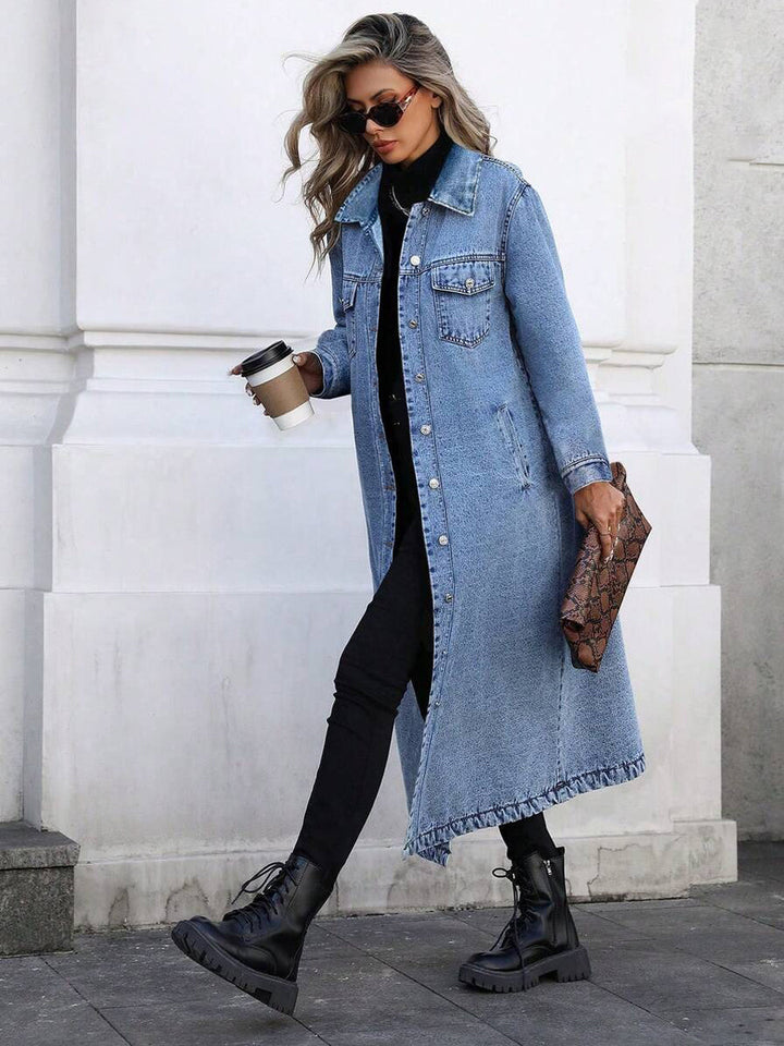 Long Denim Jacket for Women