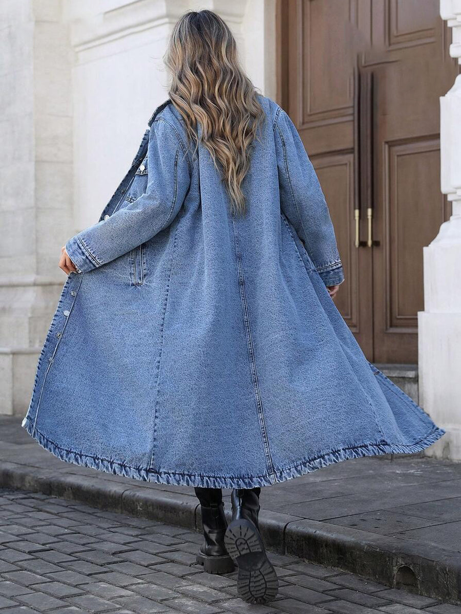 Long Denim Jacket for Women