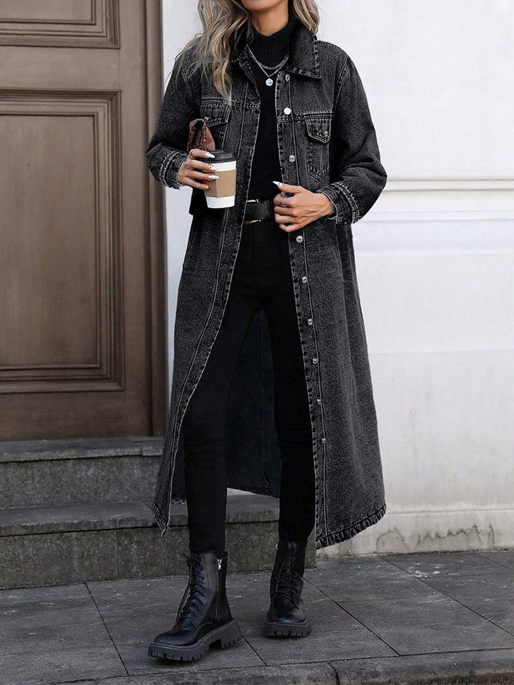 Long Denim Jacket for Women